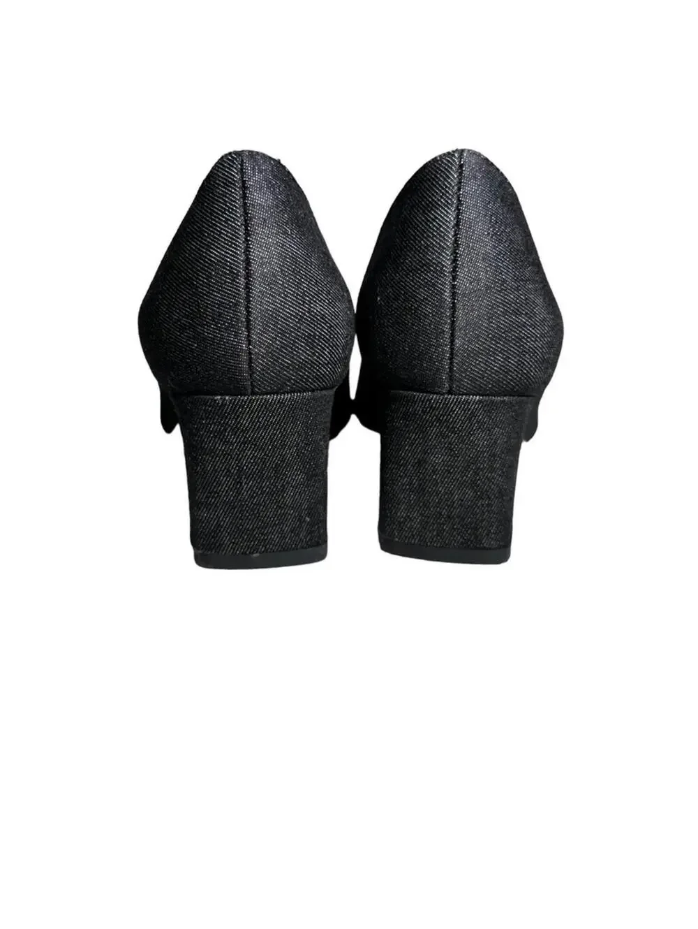 Zara Pineapple Embellished Denim Block Heel Pumps NWT EU 39 (US Women's 8)